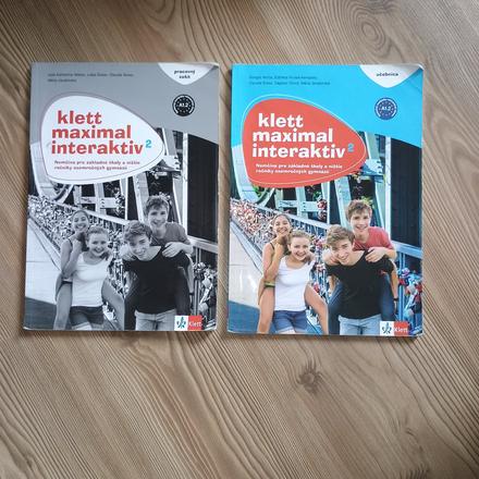 Ucebnica+pracovný zošit nemcina  klett maximal int, 