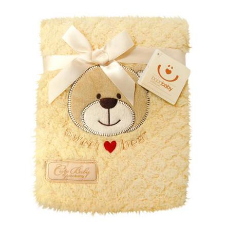 Velúrová deka sweet bear bobobaby, 