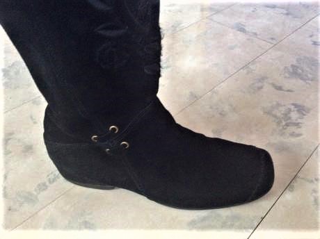 Semišové kožené čižmy 39/40, 39
