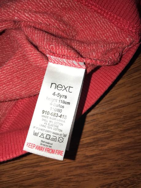 Mikina zn.next na 4-5 rokov, next,110