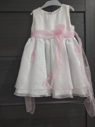 Šaty biele pre princeznú, dĺžka 51cm, 