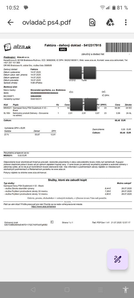 Bezdrôtový ovládač na ps4, 