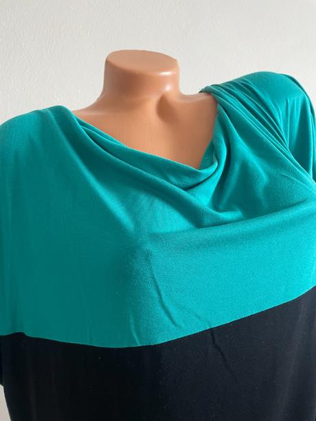 Zeleno čierny viskózový top, l/xl, xl