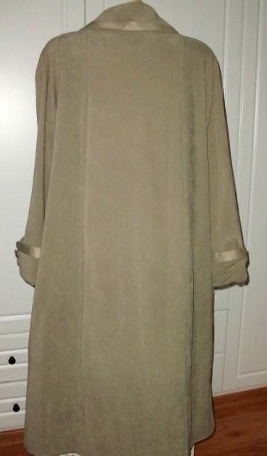 Dlhý kabát na prechodné obdobie pre moletku, xl