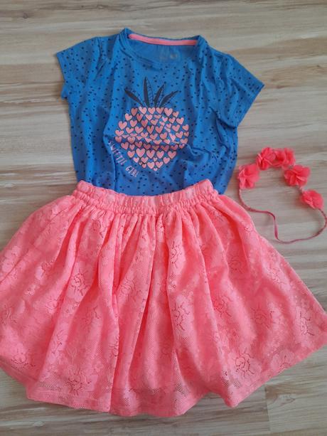 Sukňa + tričko + čelenka, pepco,122