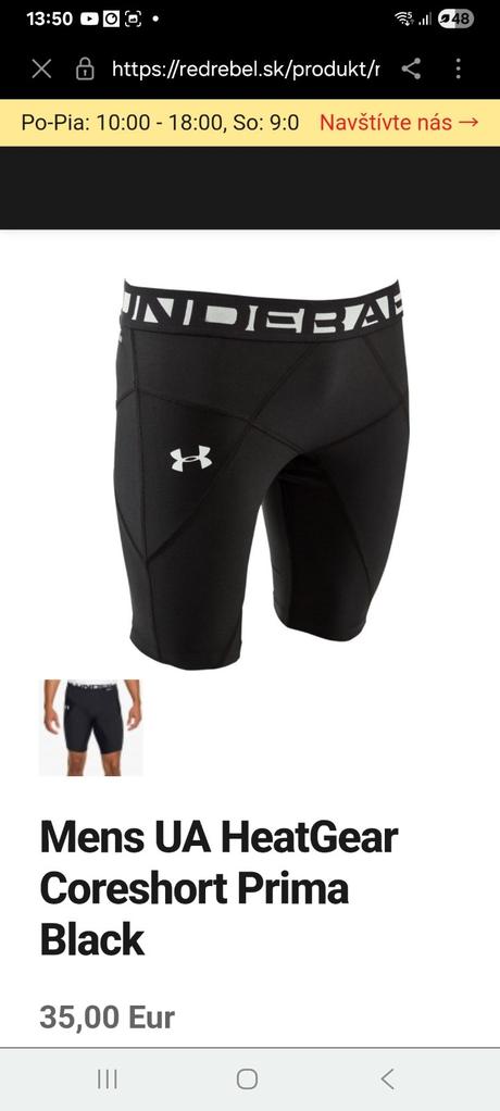 Kompresné šortky under armour, under armour,s