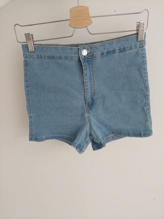 Riflové bledomodré šortky, sinsay,s