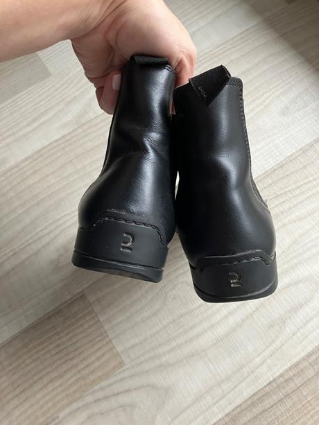 Kozene jazdecke cizmicky - perka, decathlon,34