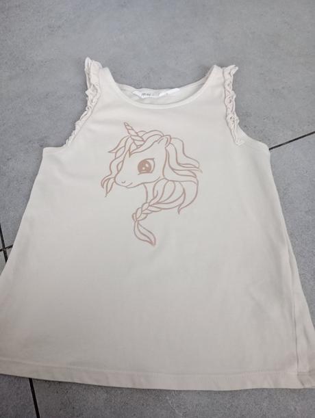 H&m top s jednorožcom 110/116, h&m,110
