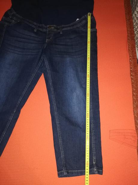 Materské pohodlné džínsy, 7/8 rovné, bonprix,52