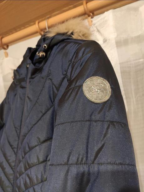 Modrá lyžiarská zimná bunda s kožušinou, mckinley,s