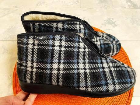 Seniorské vysoké papuče zatepl.ovčou vlnou, 43