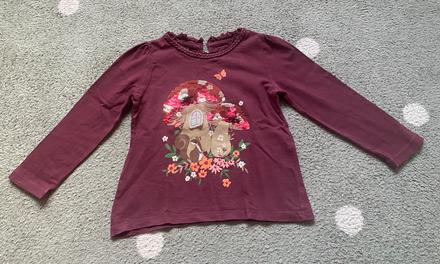 Tričko s flitrami, veveričky, c&a,104