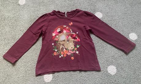 Tričko s flitrami, veveričky, c&a,104