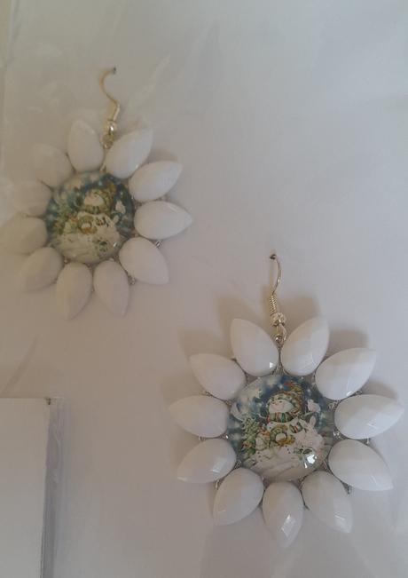 Handmade náušnice vianočné, 