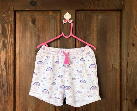 Teplákové šortky s dúhami 128, 128