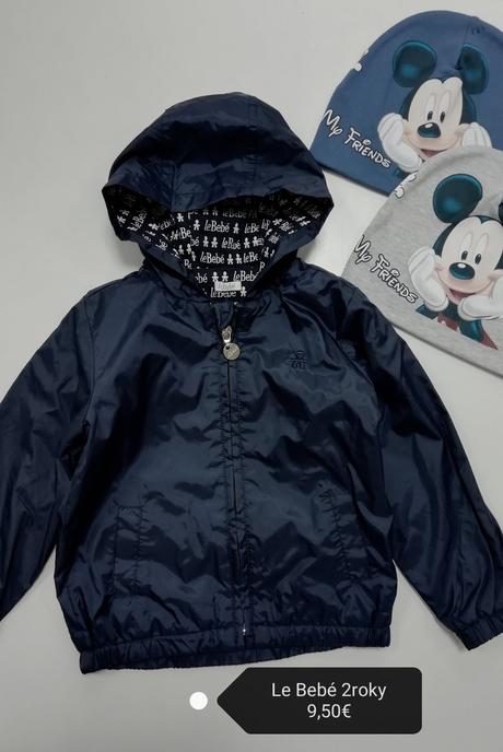 Modrá prechodná bunda le bebé, 92