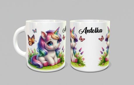 Hrnček s jednorožcom a vlastným menom, 