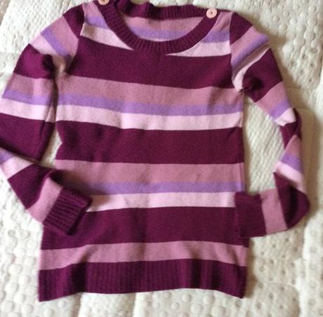 Kvalitný mäkký pásikový pulóver v. m/l, m