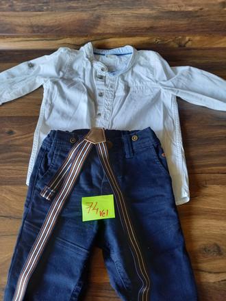 Komplet nohavice plus košela, 74