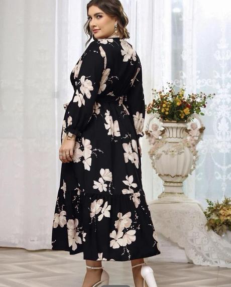 Šaty dlhé s kvetmi, 42 / 44 / xl