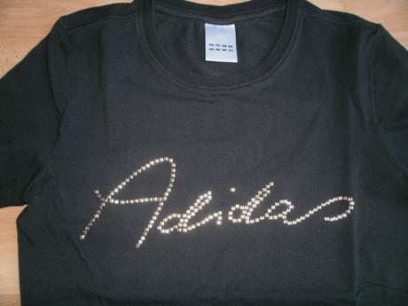 Tričko so zlatými aplikáciami, adidas,s