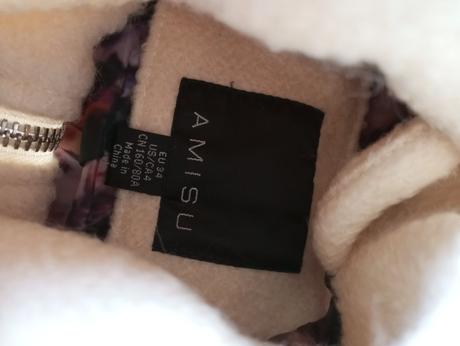 Biely kabát na zips, amisu,s