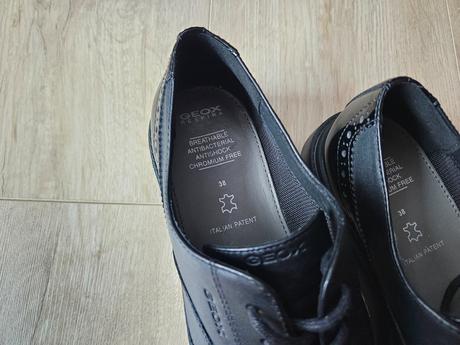 Kožené poltopánky oxford brogue geox respira, geox,38