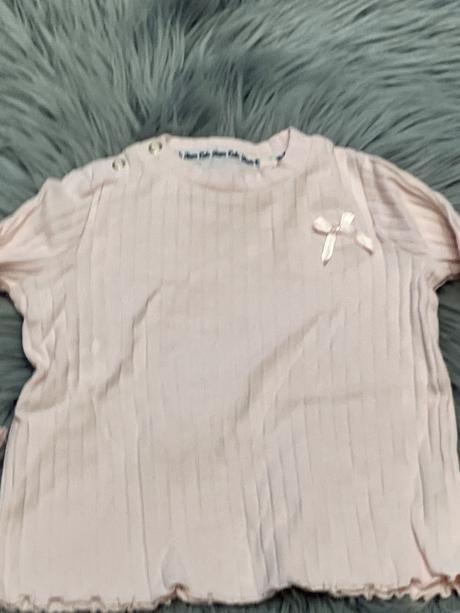 Dievčenské rebrované tričko s mašličkou (68), river island,68