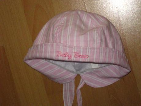 Ružovo-biely klobúčik s mašličkou obvod 50 cm, 92