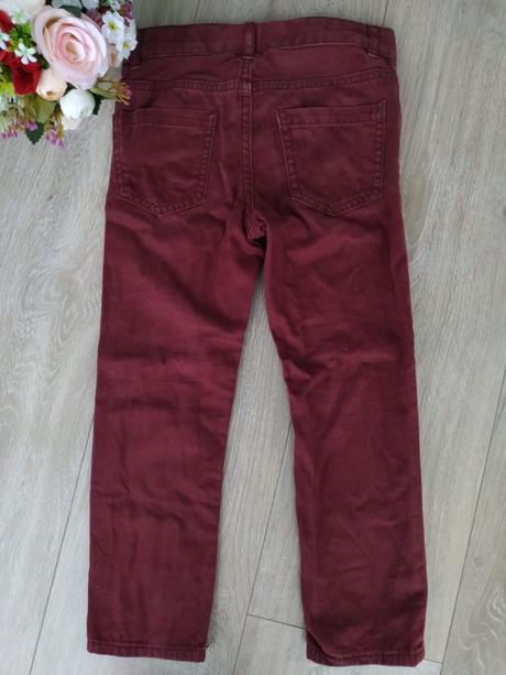 Bordové regular fit h&m nohavice, v. 104, h&m,104