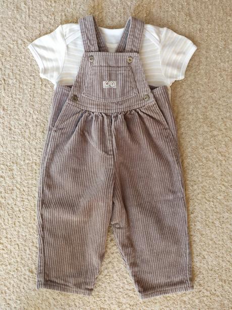 Menčestrové nohavice na traky 68 + body 74, bhs,68