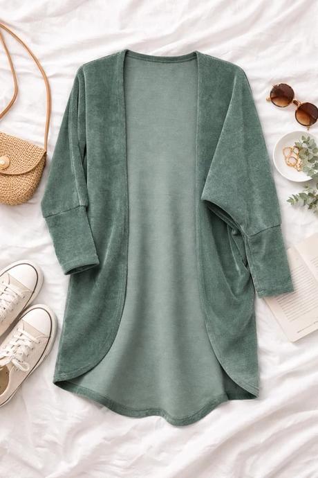 Dámsky krásny kardigan vol'ného strihu, 