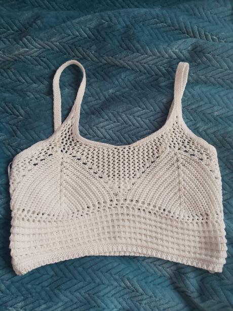 Biely crop top., sinsay,xs