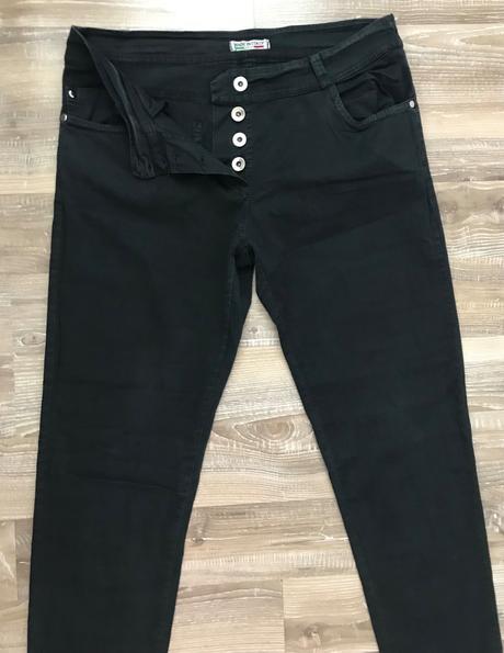 Dámske ľahučké tenké čierne nohavice, l