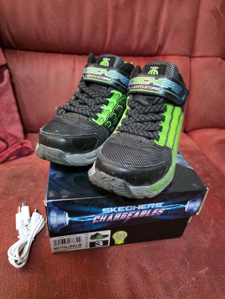 Detské svietiace tenisky skechers light storm 35, skechers,35