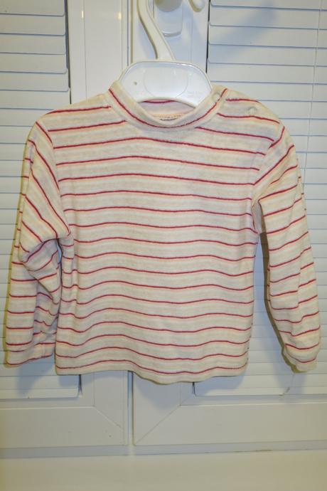 Zamatový pulovrik s pásikmi, 68