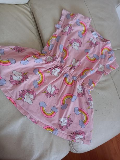 Šaty lindex dúha a jednorožec 86 - 92, lindex,92