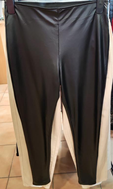 Koženkové legíny pull and bear veľ. l, pull&bear,l