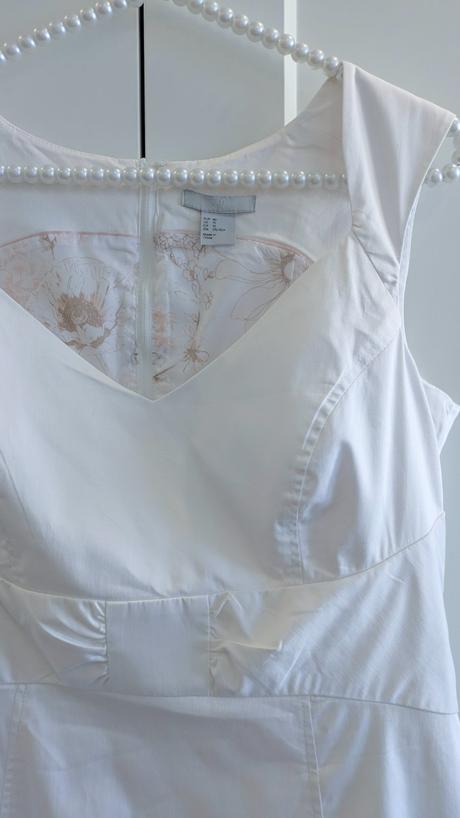 Biele puzdrové šaty h&m, h&m,m