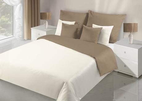 Jednofarebné obliečky 135x200+70x80 nova hnedá+kré, 