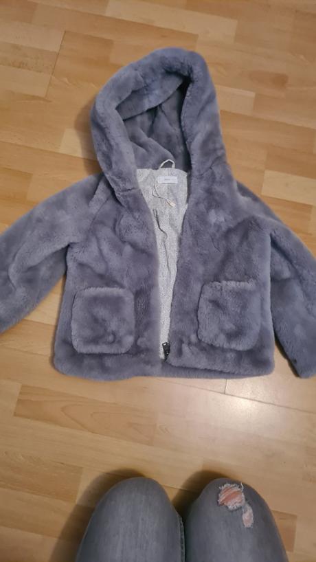 Prenádherný kožúštek značky mango kids, mango,122