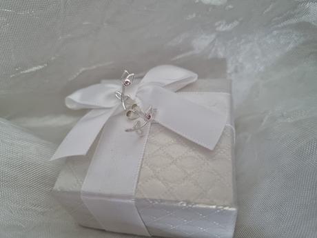 Strieborné náušnice tulipán,