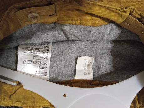 H&m menčestrové horčicové nohavice, h&m,74