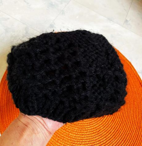 Teplá pletená bareta, l