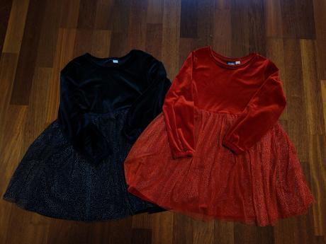 Zamatové šaty s tylovou sukňou, lupilu,128