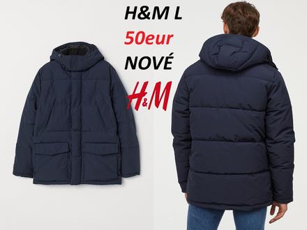 Zimná bunda hm tmavomodrá 3, h&m,l