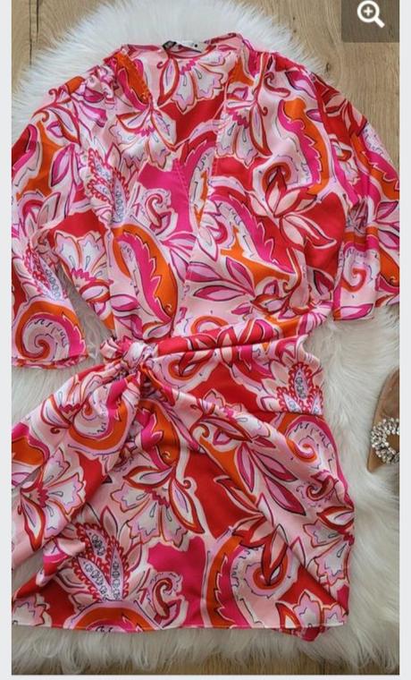 Satenové šaty zara, zara,m