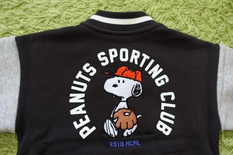 Mikina bejzbalová s motívom snoopy, h&m,98