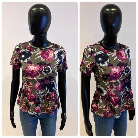 Dámska kvetovaná blúzka krátky rukáv vila (xs), xs